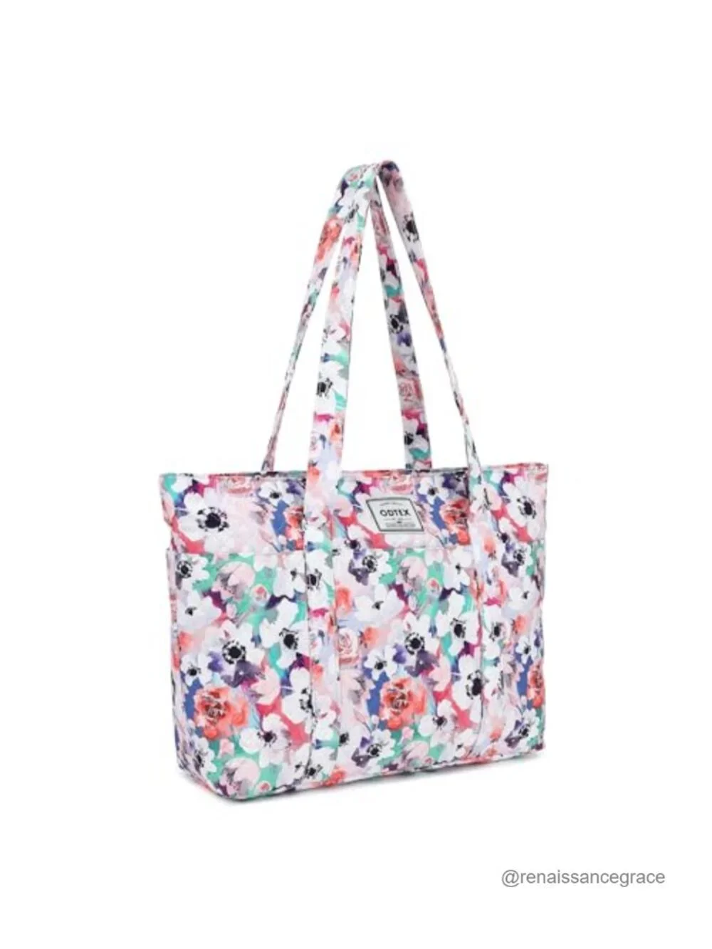 Waterproof Canvas Laptop Tote Bag with Compartments, Fits 15.6-16 inch Laptop,